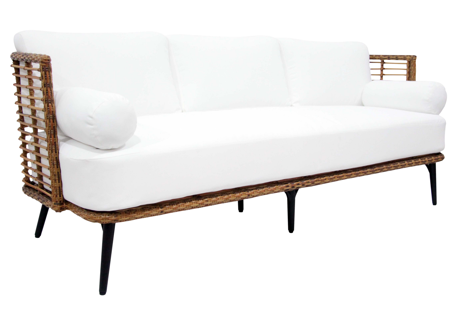 Covelo 3-seater Sofa Natural Colored/black | Brafab